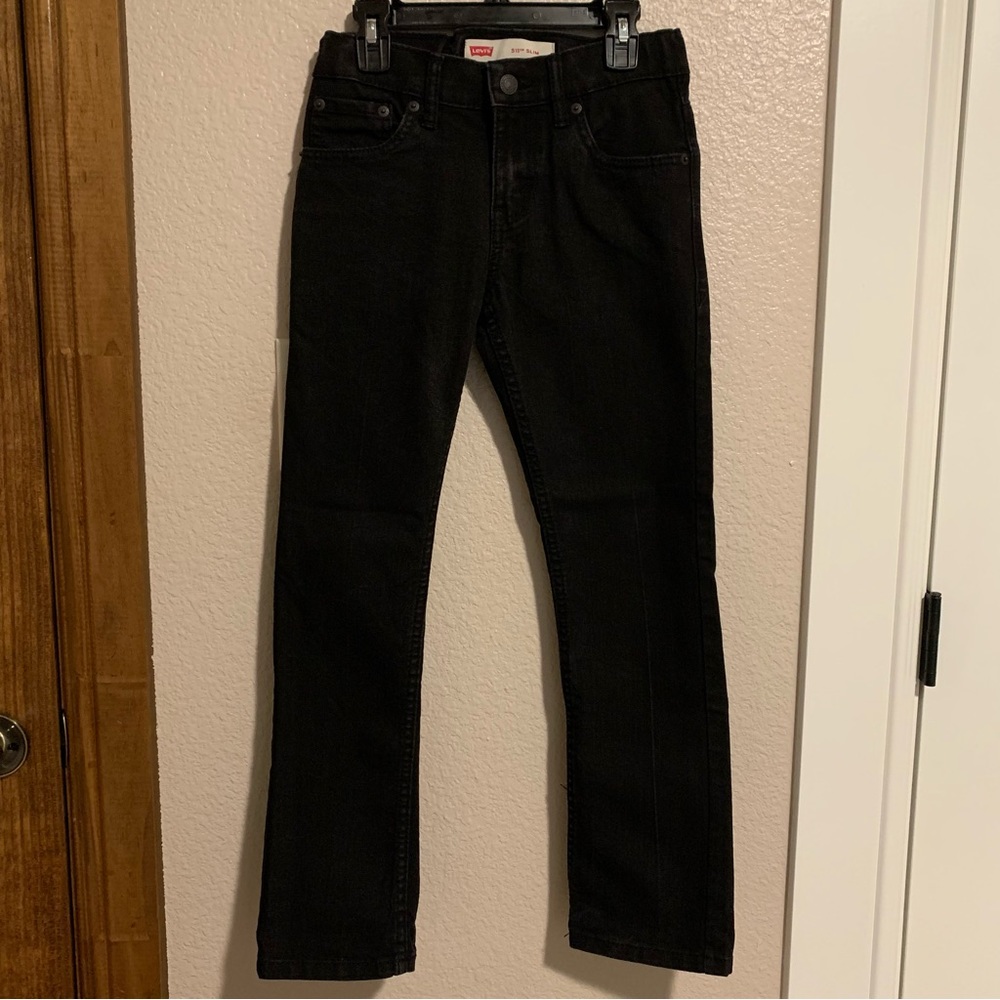 Levi's 511 Slim-Fit Boys Black Jeans Size 10 REG